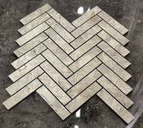 Мозаика Golden Silk Арт. Riverstone Grigio Herringbone Mosaic керамогранит 30х30 см матовая бежевый