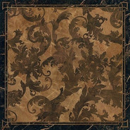 Декор Marble Decoro Cassettone Foglia Nero керамогранит