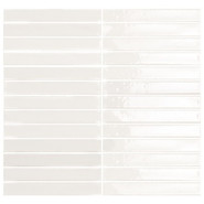 Мозаика Short Stick Blanco Multitono керамика 28х30 см Amadis Fine Tiles глянцевая чип 20х150 мм, белый 8436552229385