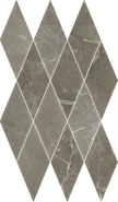 Мозаика Stellaris Tuscania Grey Mosaico Diamond керамогранит 28х48 см Italon полированная, серый 620110000207