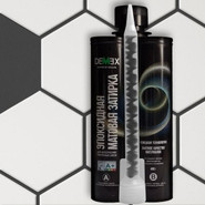 Эпоксидная двухкомпонентная затирка для плиточных швов Demex, матовая, матовый серый DME-312