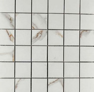 Мозаика Velsaa Satvario Gold Mosaic 30х30 керамогранит полированная чип 4.7х4.7 мм, белый, серый