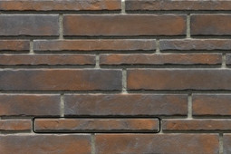 Настенная плитка Рядовой элемент Кирпич Новая Англия 30.26.14.Р(35), шов 10, Графитовый 3.5х40 Феодал матовая 00000040349
