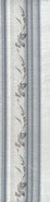 Бордюр BLB029 Багет Кантри Шик Серый Декорированный 5x20 Kerama Marazzi матовый керамический