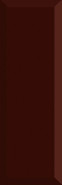 Настенная плитка Monocolor Biselado Brillo Marron 10x30 глянцевая керамическая