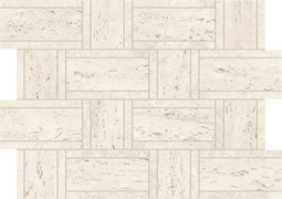 Мозаика Marvel White Mosaico Basketweave 35x47 керамогранит матовая, бежевый AF9M