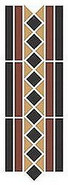 Бордюр Border Guilford 2 Strip Stand.(Dot14, Tr.1/2 21, Strip 20+14) 42х14,5 матовый керамогранит