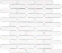 Мозаика Imagine Lab KSR3-1R керамика 30х30 см матовая чип 23x98 мм, белая