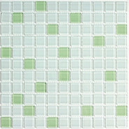 Мозаика Jump Green №8 (light) 2.5x.2.5 стекло 30x30
