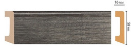 Плинтус напольный D234-87 ДМ Decomaster (58х16х2400 мм) 