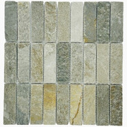 Мозаика Marble Mosaic Cultura сланец 30х30 см чип 30x98 мм, серый, коричневый