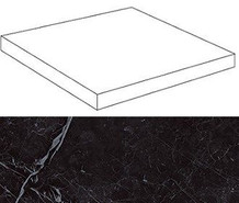 Ступень угловая Marvel Nero Marquina Scalino Ang. Dx керамогранит