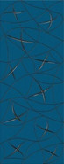 Декор Azori Vela Indigo Stella 20,1х50,5, глянцевая керамический