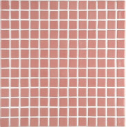 Мозаика Ezarri 2553-B стекло 31.3х49.5 см глянцевая чип 25х25 мм, розовый