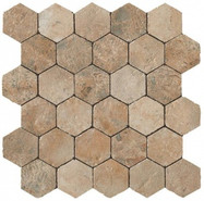 Мозаика Aix Beige Honeycomb Tumbled (A0UB) 30x31 Неглазурованный керамогранит