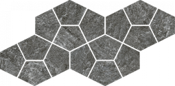 Мозаика Italon Magma Graphite Mosaico Prism керамогранит 20.5х41.3 см матовая серый 620110000248