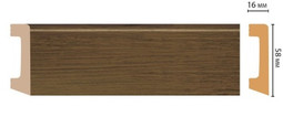 Плинтус напольный D234-88 ДМ Decomaster (58х16х2400 мм) 