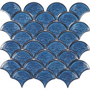 Мозаика KFS-BLUE керамика 29.1х30.5 см чип 68х80 мм, синий
