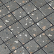 Мозаика Ezarri Grey 50 стекло 36,5х36,5 см матовая, глянцевая чип 50х50 мм, серый