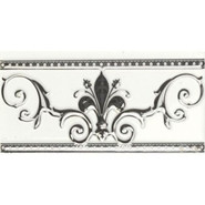 Бордюр Noblesse Cenefa Blanco Silver 20x10 глянцевая