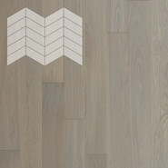 Паркетная доска Lab Arte Chevron Дуб Селект Concrete лак французская елка 400/328х125х14/3/60°