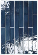 Настенная плитка Manacor Ocean Blue 6.5x40 глянцевая керамическая