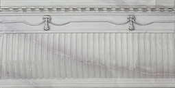 Плинтус Royal Alzata Ornato Silver 15.6х30 Novacera глянцевый керамический