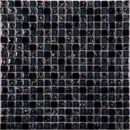 Мозаика No-237 стекло камень 30.5х30.5 см глянцевая чип 15х15 мм, черный