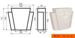 Лепнинапласт Замок ЗВ-170/1 фасадный полистирол 200х170х60 мм с покрытием эластичной шпатлёвкой PS-TechnoPlaster