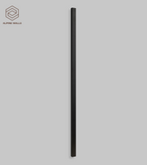 Рейка LineArt ECO952B Alpine Walls черная 2900х19х12 мм