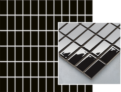 Мозаика Altea Nero Mozaika Prasowana керамика 29.8х29.8 см гладкая, блестящая, глазурованная чип 2.3x4.8 мм, черный 5900144059054