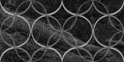 Декор Crystal Resonanse чёрный 30х60 Laparet глянцевая керамический