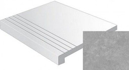 Ступень фронтальная Gradone Delta Cemento Antideslizante 60x60 керамогранит антискользящая (grip), матовая