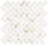Мозаика Stellaris Carrara Ivory Mosaico Cross керамогранит 29.7х31.5 см Italon матовая, бежевый, белый 620110000213