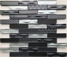 Мозаика Optima Grey 30х30 (2.3x9.8) стекло