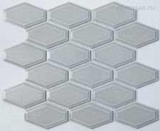 Мозаика R-315 керамика 26.8х29.4 см глянцевая чип 60х95 мм, серый