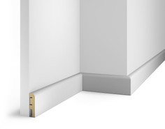 Cosca Плинтус AP02 с пазом 2400х60x16 под покраску мдф