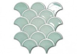 Мозаика Mint Scales 259х279х6 мм керамика глянцевая, бирюзовый, зеленый