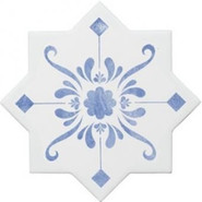 Керамогранит Cevica Beсolors Star Dec. Electric Blue 13.25х13.25 матовый