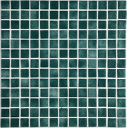 Мозаика Ezarri 2586-B стекло 31.3х49.5 см глянцевая чип 25х25 мм, зеленый