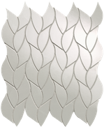 Мозаика Roma Gold Onice Neve Leaves Mosaico 25,9x30,9 керамика глянцевая, серый 36980