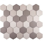 Мозаика Hexagon Small Grey Mix Antislip. (JMT55221) 325х282х6 51х59 керамическая
