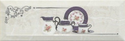 Декор Monopole Petra Decor Pranzo Silver C 10x30, глянцевый керамический
