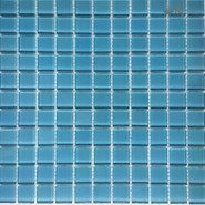 Мозаика S-467 стекло 30х30 см глянцевая чип 25х25 мм, голубой