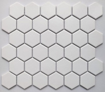 Мозаика Nakama White 28.1х32.5 керамогранит матовая чип 51х51 мм, белый