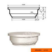 Лепнинапласт Колонна КЛВ-255/1 FULL (капитель) фасадная полистирол 130х380х280 мм