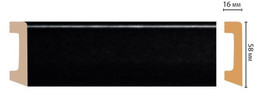 Плинтус напольный D234-195 ДМ Decomaster (58х16х2400 мм) 
