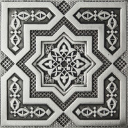 Вставка Absolut Keramika Metalic Plox Satined Black Silver 1406 Beni-Maclet 6x6, глянцевая, рельефная (рустикальная) керамогранит