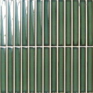 Мозаика NSmosaic R-354 керамика глянцевая 29.6х29.9 см чип 20x145 мм, зеленый