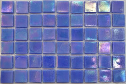 Мозаика Taurus-Lux-35 прокрашенная в массе стекло 32.7х32.7 см перламутровая чип 15х15 мм, синий